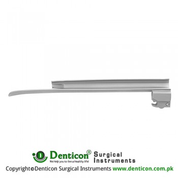 Corona™ Premium Fiber Optic Miller Laryngoscope Blade Fig. 2 - For Adolescents Stainless Steel, Working Length 130 mm